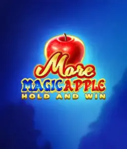 Enter the magical realm of the More Magic Apple slot game by 3 Oaks Gaming, featuring a luminous red apple on a deep blue background. This graphic captures the magical theme of the game. Suited for fans of fantasy, the vibrant colors and attractive artwork ensure it captures attention. 