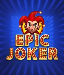 Enter the energetic world of the Epic Joker game by Relax Gaming, highlighting a cheerful joker with a flaming hairstyle against a sparkling blue background. This graphic portrays the light-hearted spirit of classic slots, great for fans of classic casino aesthetics, offering a captivating gaming experience.