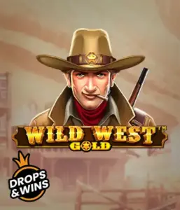  Meet the daring sheriff of "Wild West Gold," a thrilling slot game by Pragmatic Play. The image shows a determined sheriff with a golden star badge, framed by a dusty Old West town backdrop. The game's title is prominently displayed in a classic font, highlighting the theme of adventure and law enforcement in the wild frontier. 