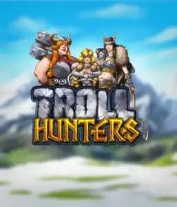 Immerse yourself in "Troll Hunters," where bold Viking warriors are poised to battle their foes. The logo displays a pair of Vikings, male and female, dressed for battle, overlooking a frosty mountainous backdrop. They emanate bravery and might, capturing the spirit of the game's adventurous theme.